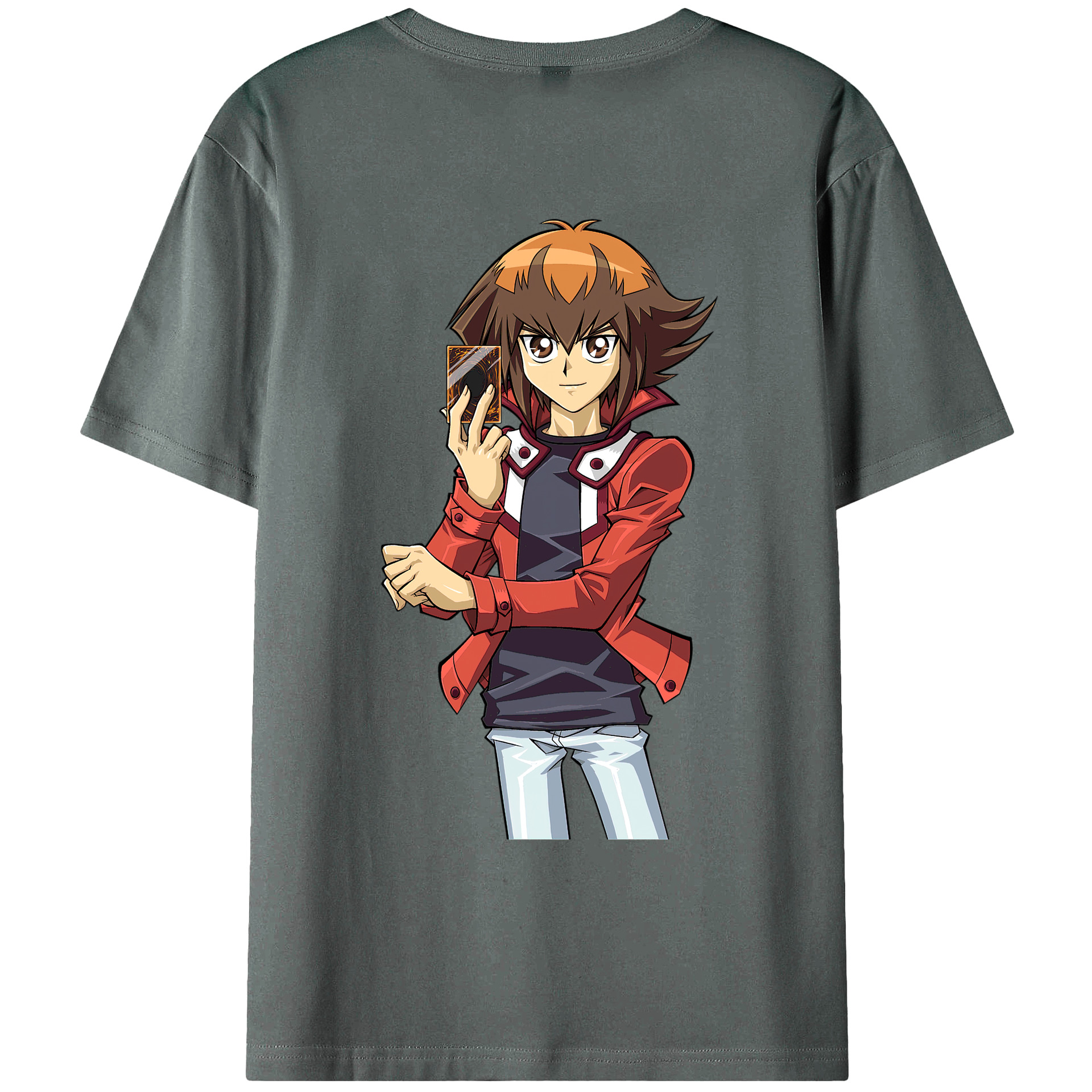 （画像用） 遊☆戯☆王 Yu-Gi-Oh! 綿100％ メンズ半袖Tシャツ（バックプリント） 通気性